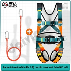 Dây an toàn toàn thân năm điểm cho công việc trên không leo núi cứu hộ lắp đặt điều hòa không khí