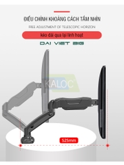 Giá treo màn hình máy tính KALOC - 27 inch Tải trọng 6.5Kg Mẫu mới 2023