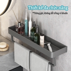 Kệ đựng đồ ĐAIVIETBIG chất liệu kim loại nhôm không khoan lỗ dễ lắp đặt và sử dụng trong nhà bếp