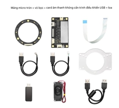 Mô-đun mảng vòng micro trường xa Huaner 6 Micrô bo mạch thoại iFlytek sáu micrô định vị nguồn âm thanh ROS