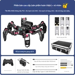 Robot Nhện Sinh Học Hexapod AI Spiderbot, một robot sáu chân, là một con nhện mô phỏng sinh học với trí thông minh AI, mã nguồn mở và lập trình Arduino.