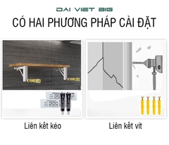 Bàn Gập 90° đa năng gắn tường, giá đỡ sơn tĩnh điện, đầy đủ phụ kiện keo và ốc vít treo tường chịu tải 50kg