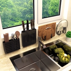 Kệ giữ đồ dùng nhà bếp dán tường không cần khoan lỗ dễ dàng đa năng tiện lợi