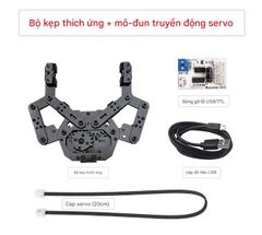Bộ kẹp cơ khí thích ứng Huaner Bộ kẹp điện linh hoạt Cánh tay robot thông minh Robot DIY Bộ phận servo