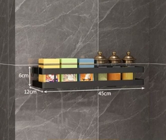 Kệ đựng gia vị - Sơn 3 lớp sang trọng - Kèm 2 móc - 2 miếng DÁN NHỰA siêu dính Tải trọng 5kg