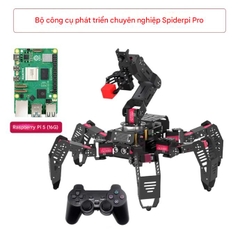 Robot Nhện Sinh Học Hexapod AI – SpiderPi Pro Nền tảng Raspberry Pi 5 • Tầm Nhìn Máy Tính • Lập Trình Python & ROS