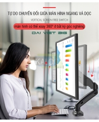 Giá treo màn hình máy tính KALOC - 27 inch Tải trọng 6.5Kg Mẫu mới 2023