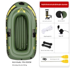 Thuyền hơi cao su dày thuyền bơm hơi 2/3/4 người kayak đệm khí chống mài mòn thuyền câu cá thuyền cứu sinh