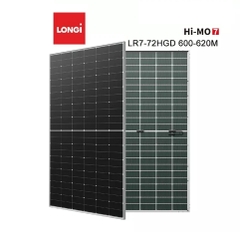 Tấm Pin mặt trời Longi 610w Himo X7 LOẠI A 2 mặt kính HIỆU SUẤT CAO 2025