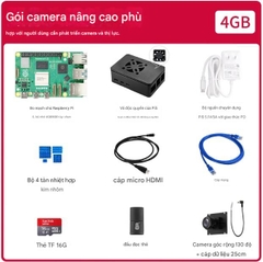 Bo mạch chủ Raspberry Pi 4b, bộ công cụ lập trình Python 8GB, bo mạch phát triển Linux Visual Raspberry Pi ROS