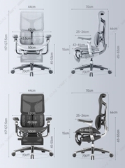 Ghế công thái học ergonomic Sihoo AU (Sihoo Doro S300) bản 3.0 2024 version mới nhất full options