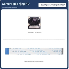 Camera góc rộng USB, xe thông minh Raspberry Pi 5, mô-đun thị giác robot không người lái ROS Jetson Nano