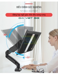 Giá treo màn hình máy tính KALOC - 27 inch Tải trọng 6.5Kg Mẫu mới 2023