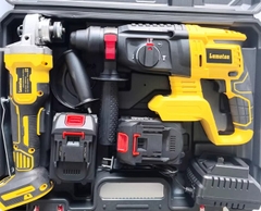 Bộ dụng cụ điện dùng pin Lithium Dewei xuất khẩu: Máy khoan búa điện, máy khoan điện, máy mài góc, máy cưa tròn, máy vặn vít điện, máy trà