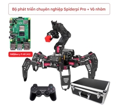 Robot Nhện Sinh Học Hexapod AI – SpiderPi Pro Nền tảng Raspberry Pi 5 • Tầm Nhìn Máy Tính • Lập Trình Python & ROS