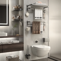 Kệ ĐAIVIETBIG gắn tường giữ khăn đa năng không cần khoan