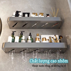 Kệ đựng đồ ĐAIVIETBIG chất liệu kim loại nhôm không khoan lỗ dễ lắp đặt và sử dụng trong nhà bếp