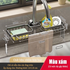 Giá đỡ ĐAIVIETBIG bằng nhôm gắn bồn rửa chén đựng đồ dùng tiện lợi cho nhà bếp