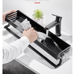 Kệ giữ đồ dùng nhà bếp dán tường không cần khoan lỗ dễ dàng đa năng tiện lợi