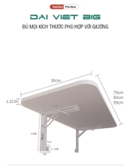 Bàn gấp gắn giường ký túc xá thông minh, chịu lực 40kg mạnh mẽ, ổn định và chắc chắn