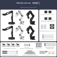 Cánh tay robot sáu trục nguồn mở LeRobot SO-ARM101 với bộ công cụ ôm mặt thông minh được dập nổi