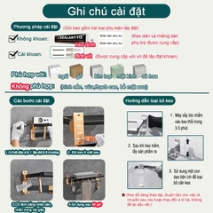 Kệ để đồ dùng ĐAIVIETBIG phòng tắm gắn tường không cần khoan thiết kế sang trọng với nhiều loại tùy chọn