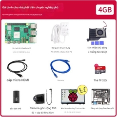 Bo mạch chủ Raspberry Pi 4b, bộ công cụ lập trình Python 8GB, bo mạch phát triển Linux Visual Raspberry Pi ROS