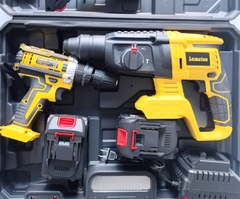 Bộ dụng cụ điện dùng pin Lithium Dewei xuất khẩu: Máy khoan búa điện, máy khoan điện, máy mài góc, máy cưa tròn, máy vặn vít điện, máy trà