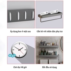Kệ đựng đồ ĐAIVIETBIG chất liệu kim loại nhôm không khoan lỗ dễ lắp đặt và sử dụng trong nhà bếp