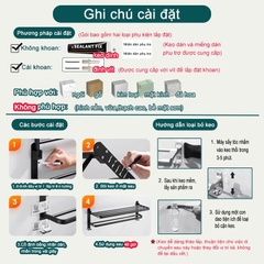 Kệ ĐAIVIETBIG gắn tường giữ khăn đa năng không cần khoan