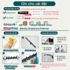 Móc treo đồ ĐAIVIETBIG gắn tường nhiều cách dùng tiện lợi cho nhà bếp/ nhà tắm/ nhà vệ sinh