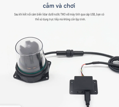 Cảm biến LiDAR dưới nước YDLIDAR TW3 là dòng cảm biến 2D ToF chuyên dụng cho robot lau bể bơi, đo quét 3D môi trường nước và định vị né vật cản dưới nước.