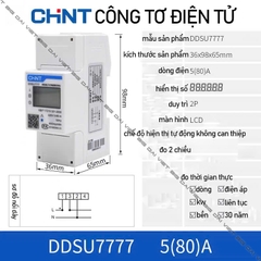 Chint DTSU666 : Công tơ điện tử 3 pha gắn thanh ray 5(80)A GIÁ GỐC
