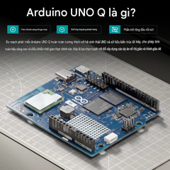 Bo mạch điều khiển phát triển AI đơn bo mạch Huaner Arduino UNO Q hỗ trợ WiFi băng tần kép và Bluetooth.