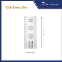 Đèn đường, đèn năng lượng mặt trời liền thể Jindian [JD-A300] Công suất 300W Khung Nhôm, Chip Led 