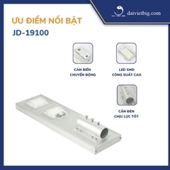 Đèn năng lượng mặt trời Jindian - Đèn đường JD-19100 Công suất 100W Khung Nhôm, Chip Led 