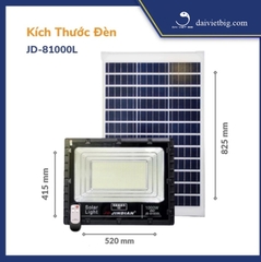 Đèn Năng Lượng Mặt Trời, Đèn Pha JinDian JD-81000L Công Suất 1000W - Mẫu Mới 2022, Khung Nhôm, Chip Led 