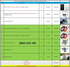 Báo giá NLMT hybrid 8kw 01.12.2024