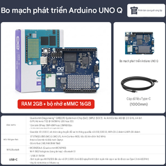 Bo mạch điều khiển phát triển AI đơn bo mạch Huaner Arduino UNO Q hỗ trợ WiFi băng tần kép và Bluetooth.