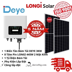 Combo 3KW Bám Tải Deye Cao Cấp | Combo Điện Mặt Trời Bám Tải Cao Cấp 2024