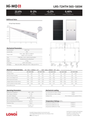 Tấm Pin mặt trời Longi 575W HiMO X6 Loại A 1 MẶT KÍNH HIỆU SUẤT CAO 2025