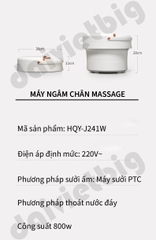 Bồn Ngâm Chân Massage HAIER HQY-J241W thiết kế gấp gọn, massage ngâm chân thư giãn, gia nhiệt với công suất lớn 800W