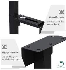 Kệ Treo CPU Gắn bàn Mới Nhất, Giá treo CPU, Giá Đỡ CPU Gắn Bàn, Giá Treo CPU Gắn Bàn (Có Thể Điều Chỉnh Độ Rộng)