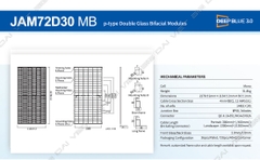 Tấm Pin mặt trời JA 555w LOẠI A 2 mặt kính HIỆU SUẤT CAO 2025