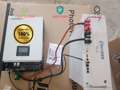 Pin Lithium Hinaess 51.2V-100Ah có giao tiếp bảo hành 10 năm với inverter luxpower