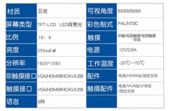 Màn hình không cảm ứng công nghiệp nhúng EYOYO 7-23,8 inch, màn hình giám sát xe