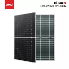 Tấm Pin mặt trời Longi 645w Himo X9 LOẠI A 2 mặt kính HIỆU SUẤT CAO 2025