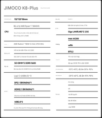 Mini PC GMK K8 PLUS – Sức mạnh vượt trội trong thiết kế nhỏ gọn