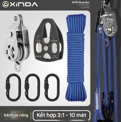 Nâng ròng rọc tự khóa bánh xe treo máy điều hòa không khí dàn nóng nâng hiện vật nâng và nâng tiết kiệm lao động ròng rọc bánh xe