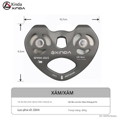 Xinda zipline ròng rọc dây cáp zipline ròng rọc đôi cáp treo ròng rọc di động nhóm tiết kiệm lao động nâng thiết bị vận chuyển trên cao